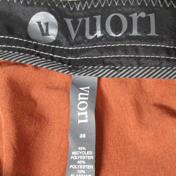 Vuori Cruise Board Shorts Mens Size 36 Red Two Tone Swim Trunks Surf Beach - Picture 6 of 11